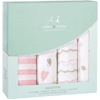 aden & anais Classic Swaddles 4 Pack - Heartbreaker