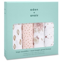 aden & anais Classic Swaddles 4 Pack - Dahlias