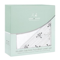 aden & anais Muslin Backed Hooded Towel Set - Lovestruck