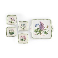 Portmeirion Botanic Garden - Accent Bowl & Platter - (Set of 5) Mixed Motifs