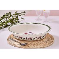 Portmeirion Botanic Garden - Oval Pie Dish - 34cm Treasure Flower