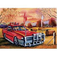 Blue Opal Puzzle - Red Ute in the Bush 1000pc