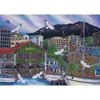 Blue Opal Puzzle - Esther Shohet Mures at the Docks 1000pc