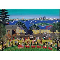 Blue Opal Puzzle - Narelle Wildman Trains at the Zoo 1000pc