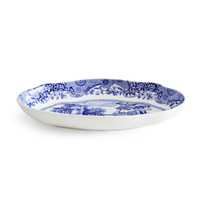 Spode Blue Italian - Fluted Oval Dish - 21.5cm