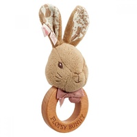 Beatrix Potter Peter Rabbit Signature Collection - Flopsy Bunny Wooden Ring Rattle