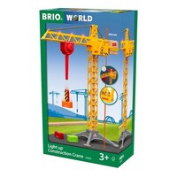 BRIO World Vehicle - Construction Crane with Lights
