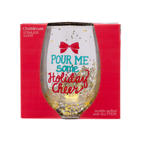 Splosh Christmas 2024 - Christmas Cheers Stemless Wine Glass