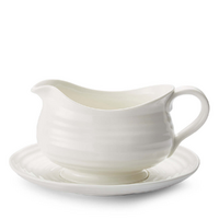 Sophie Conran for Portmeirion - White Gravy Boat & Stand