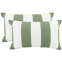 NF Living Outdoor Cushion - Olive Stripe Lumbar 30x50cm