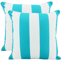 NF Living Outdoor Cushion - Aqua Stripe 50x50cm