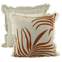 NF Living Fringed Cushion - Orange Calliope 45x45cm