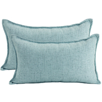 NF Living Linen Cushion - Sky Blue Lumber 30x50cm