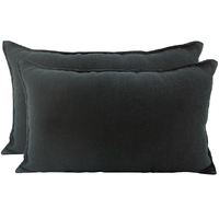 NF Living Linen Cushion - Black 30x50cm