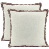 NF Living Linen Jute Cushion - Beige 50x50cm