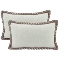 NF Living Linen Jute Lumbar Cushion - Beige 30x50cm