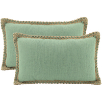 NF Living Linen Jute Lumbar Cushion - Mist 30x50cm