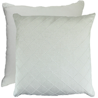 NF Living Linen Izzard Cushion - White 50x50cm