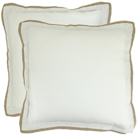 NF Living Ulu Linen Cushion - White 50x50cm