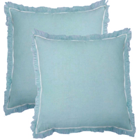 NF Living Finagle Linen Cushion - Light Blue 50x50cm