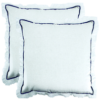 NF Living Finagle Linen Cushion - White 50x50cm