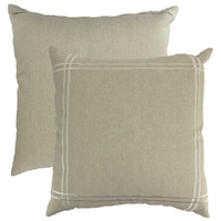 NF Living Gizmo Linen Cushion - Beige 50x50cm