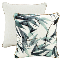 NF Living Linen Cushion - Inky Leaves 50x50cm