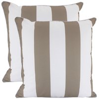 NF Living Outdoor Cushion - Latte Stripe 50x50cm