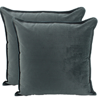 NF Living Velvet Cushion - Smoke 45x45cm