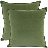 NF Living Velvet Cushion - Olive 45x45cm