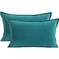 NF Living Velvet Lumbar Cushion - Jade 30x50cm