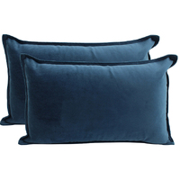 NF Living Velvet Lumbar Cushion - Ocean 30x50cm