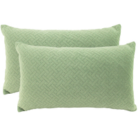 NF Living Velvet Brick Lumbar Cushion - Sage 30x50cm