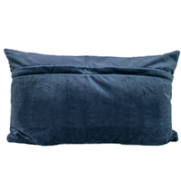 NF Living Velvet Pleated Lumbar Cushion - Ocean 30x50cm