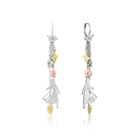 Disney Couture Kingdom - Frozen 2 - Elsa Drop Earrings White Gold