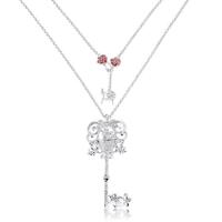 Disney Couture Kingdom - Sleeping Beauty - Princess Aurora Key Necklace White Gold