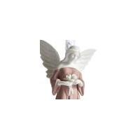 Wedgwood Christmas Angel Hanging Ornament - Pink