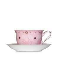 T2 Generous Cup And Saucer - Moroccan Tealeidoscope Pink