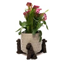 Jardinopia Potty Feet - Antique Bronze Poodle (Set Of 3)