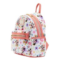 Loungefly Disney Mickey And Minnie - Floral Mini Backpack