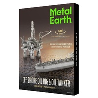 Metal Earth - 3D Metal Model Kit - Offshore Oil Rig & Oil Tanker Gift Set