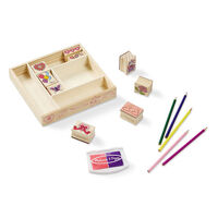 Melissa & Doug Wooden Stamp Set - Friendship