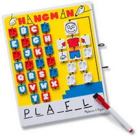 Melissa & Doug Wooden Games - Flip-to-Win Hangman Travel Game