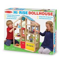 Melissa & Doug Hi-Rise Wooden Dollhouse