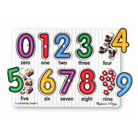 Melissa & Doug Peg Puzzle - See-Inside Numbers 10pc