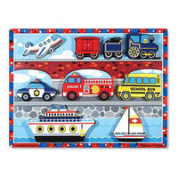 Melissa & Doug Chunky Puzzle - Vehicles 9pc