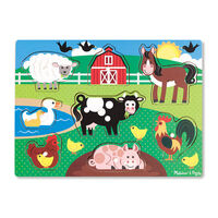 Melissa & Doug Peg Puzzle - Farm 8pc