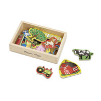 Melissa & Doug Magnetic Learning - 20 Wooden Farm Magnets