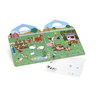 Melissa & Doug Reusable Puffy Sticker Play Set - On the Farm