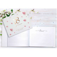 Paper Heart 18th Birthday Guest Book